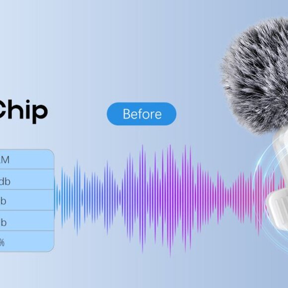 NEW 2pc Pack Wireless Mini Microphone for iPhone - Picture 13 of 14